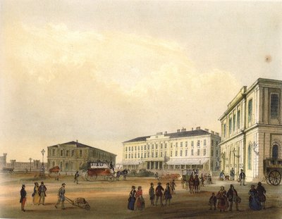 The Vienna-Gloggnitz and Bruck Station by Nicolas Marie Joseph Chapuy